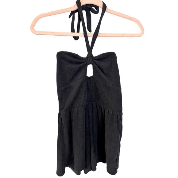 NWT Wild Fable Halter Romper Black Terry Cloth XS summer spring vacation - Picture 3 of 9